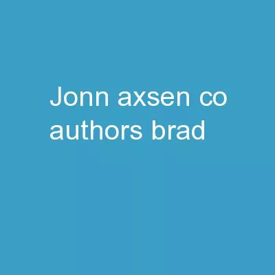 Jonn Axsen Co-authors: Brad