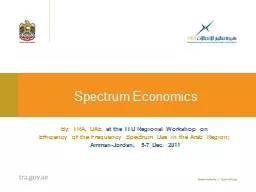Spectrum Economics By: TRA, UAE