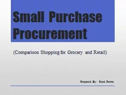 Small Purchase Procurement