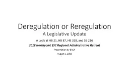 Deregulation or Reregulation