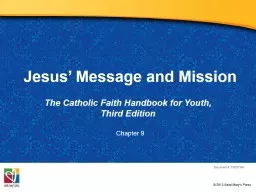 Jesus’ Message and Mission