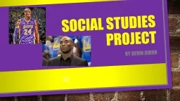 Social Studies Project By Devin Dixon