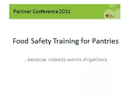 Food Safety Training for Pantries