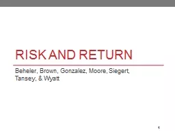 Risk and Return Beheler, Brown
