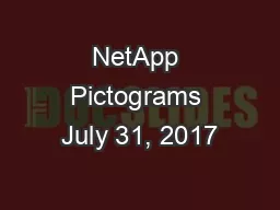 NetApp Pictograms July 31, 2017