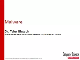 Malware Dr. Tyler Bletsch