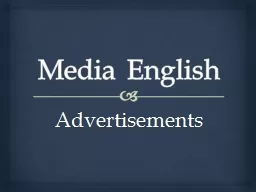 Media English Advertisements