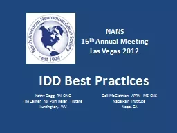 IDD Best Practices NANS 16
