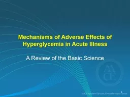 Mechanisms of Adverse Effects of Hyperglycemia in Acute Illness