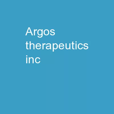 Argos Therapeutics, Inc.