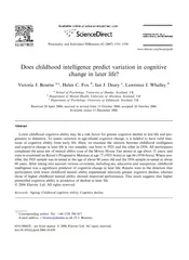 Does childhood intelligence predict variation in cogni