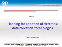 Session 11 Planning for adoption of electronic data collection technologies