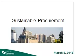 Sustainable Procurement May 20, 2015
