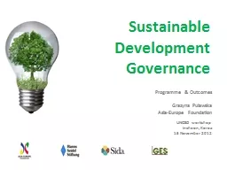 Sustainable Development Governance