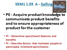 SEM1 1.05    A -  Selling