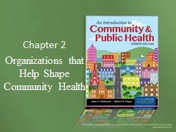 Chapter 2 Organizations that Help Shape Community Health