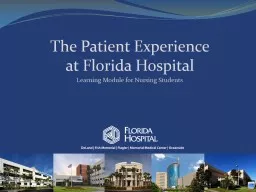 The Patient Experience at Florida Hospital