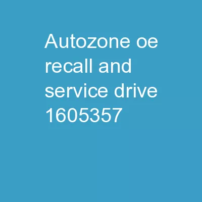 AutoZone OE Recall and Service Drive