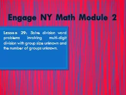 Engage NY Math Module  2