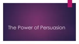 The Power of Persuasion Argument and Persuasion