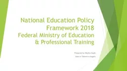 National Education Policy Framework 2018