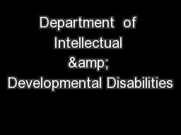 Department  of Intellectual & Developmental Disabilities