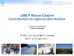 UNEP  Risoe Centre Contribution