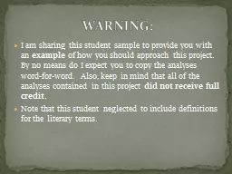 I am sharing this student sample to provide you with an