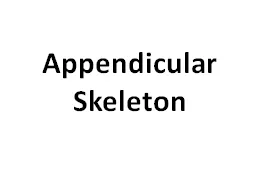 Appendicular   Skeleton Anatomy A-Day 1/19/18