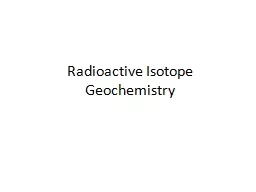 Radioactive Isotope Geochemistry