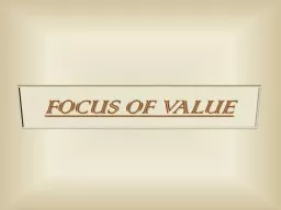 FOCUS OF VALUE -  Contributor