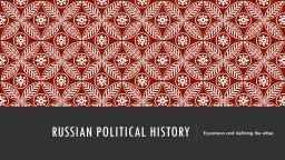 Russian Political History
