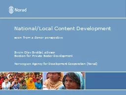 National/Local  Content Development