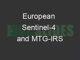 European Sentinel-4 and MTG-IRS