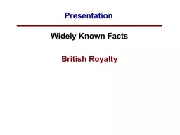 Presentation Widely Known Facts