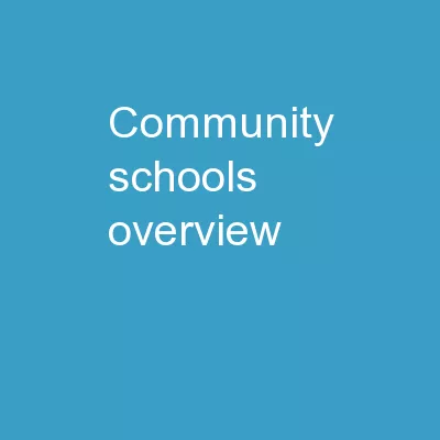 Community Schools Overview