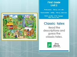 First Grade Unit 2 Environment: Literary and Ludic