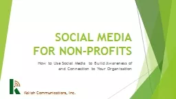 SOCIAL MEDIA FOR   NON-PROFITS