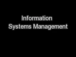 Information Systems Management