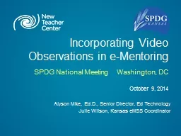 Incorporating Video Observations in e-Mentoring
