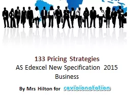 133 Pricing Strategies AS Edexcel New Specification 2015 Business