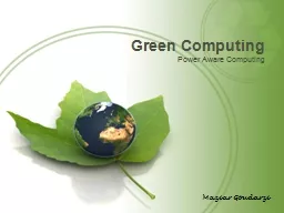 Green Computing Power Aware Computing
