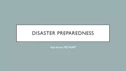 Disaster Preparedness Ajoy Kumar, MD, FAAFP