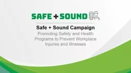 Promoting Safety and Health