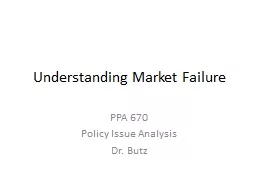Understanding  Market  Failure