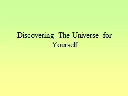 Discovering The Universe for Yourself