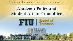 Academic Policy and  Student Affairs Committee