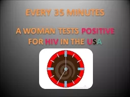 EVERY 35 MINUTES A WOMAN TESTS