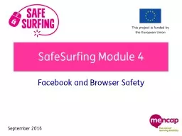 SafeSurfing  Module 4 Facebook