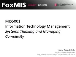MIS5001: Information Technology Management